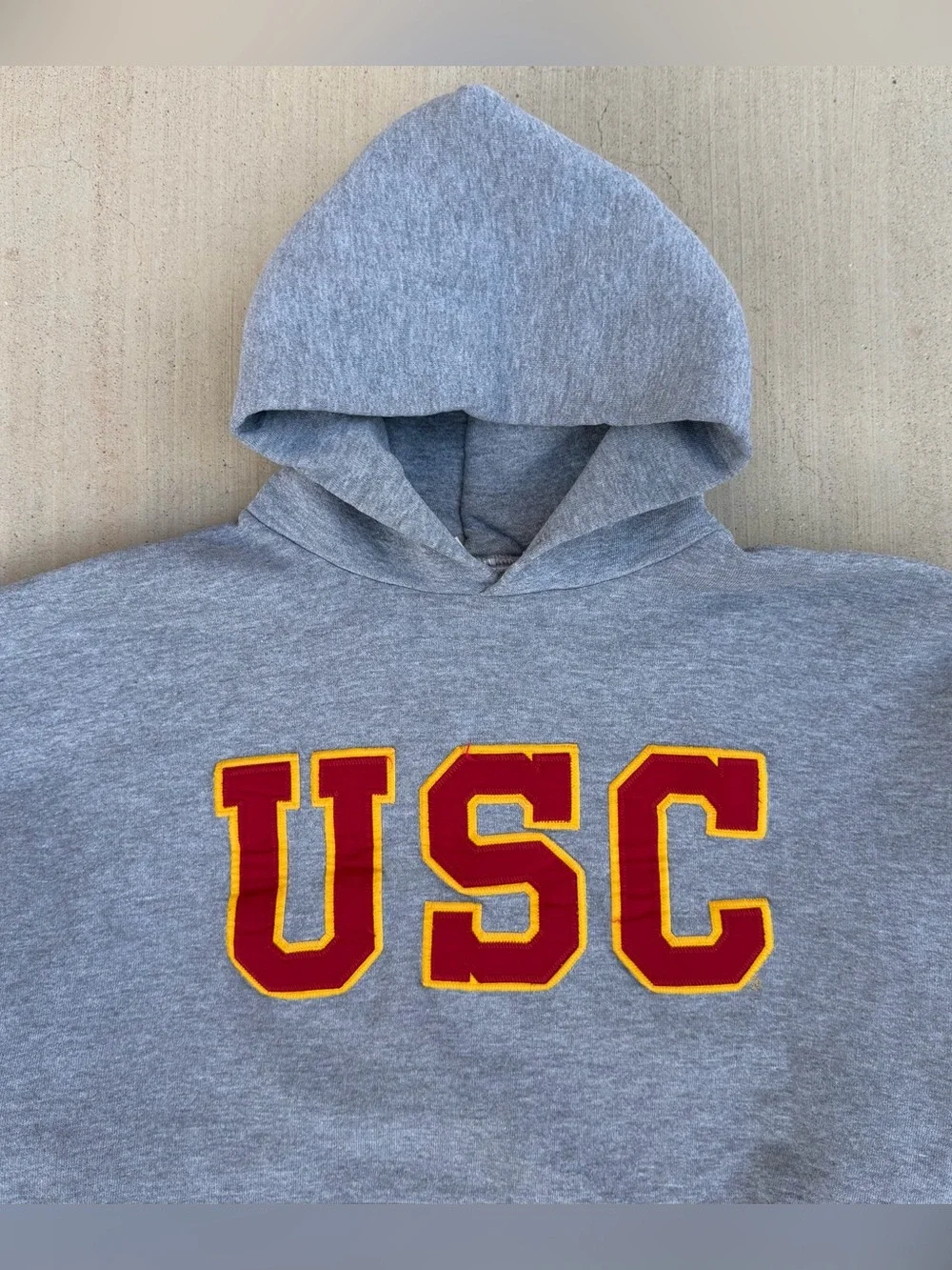 Vintage Y2K Russell Athletic USC Trojans Gray Pullover Hoodie Size Large - Picture 6 of 7